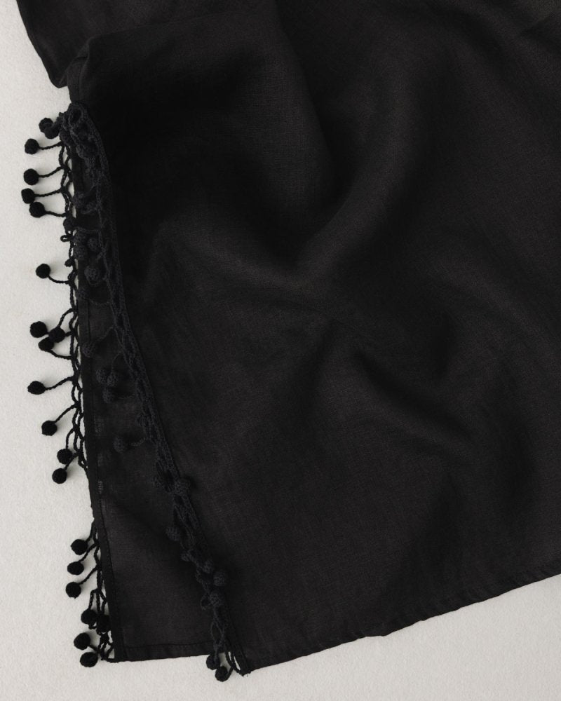 Aguonos: Black Linen Dress