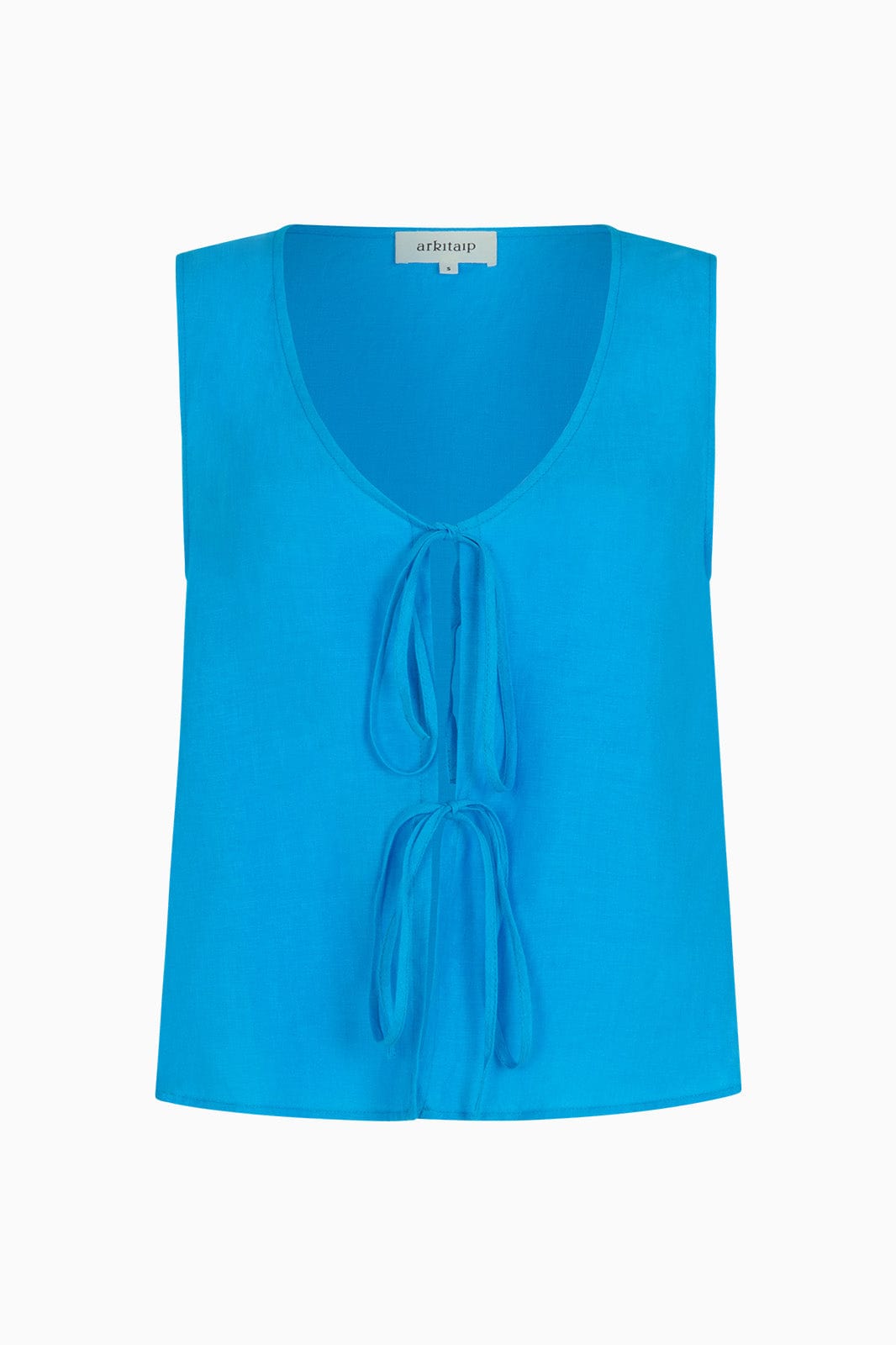 arkitaip Blouses The Camilla Sleeveless Tie Top in ice blue