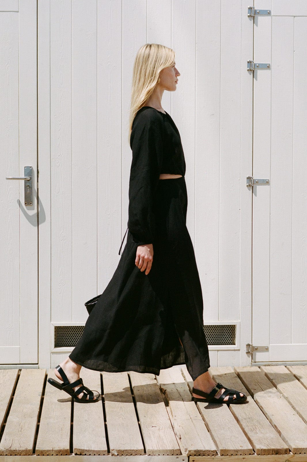 arkitaip Maxi Dresses The Emilia Cut-Out Maxi Dress in black