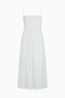 arkitaip Maxi Dresses The Harlow Smocked Maxi Dress in white