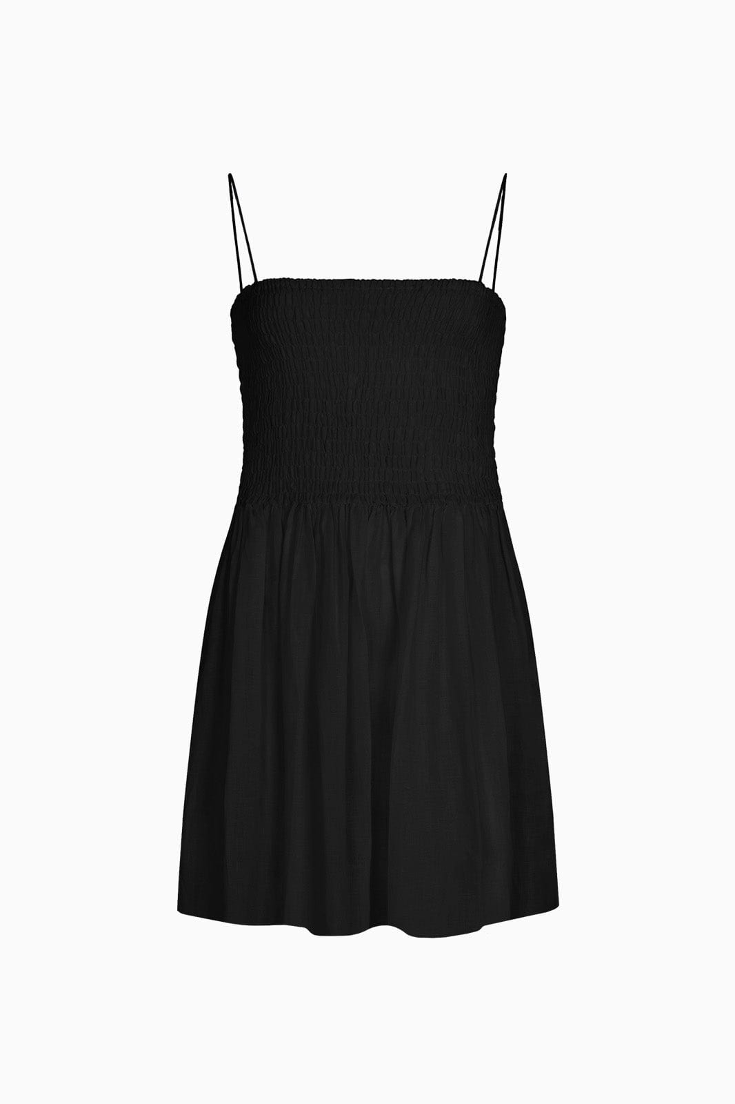arkitaip Maxi Dresses The Harlow Smocked Mini Dress in black