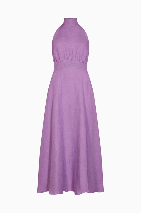 arkitaip Maxi Dresses The Isi Halterneck Dress in purple