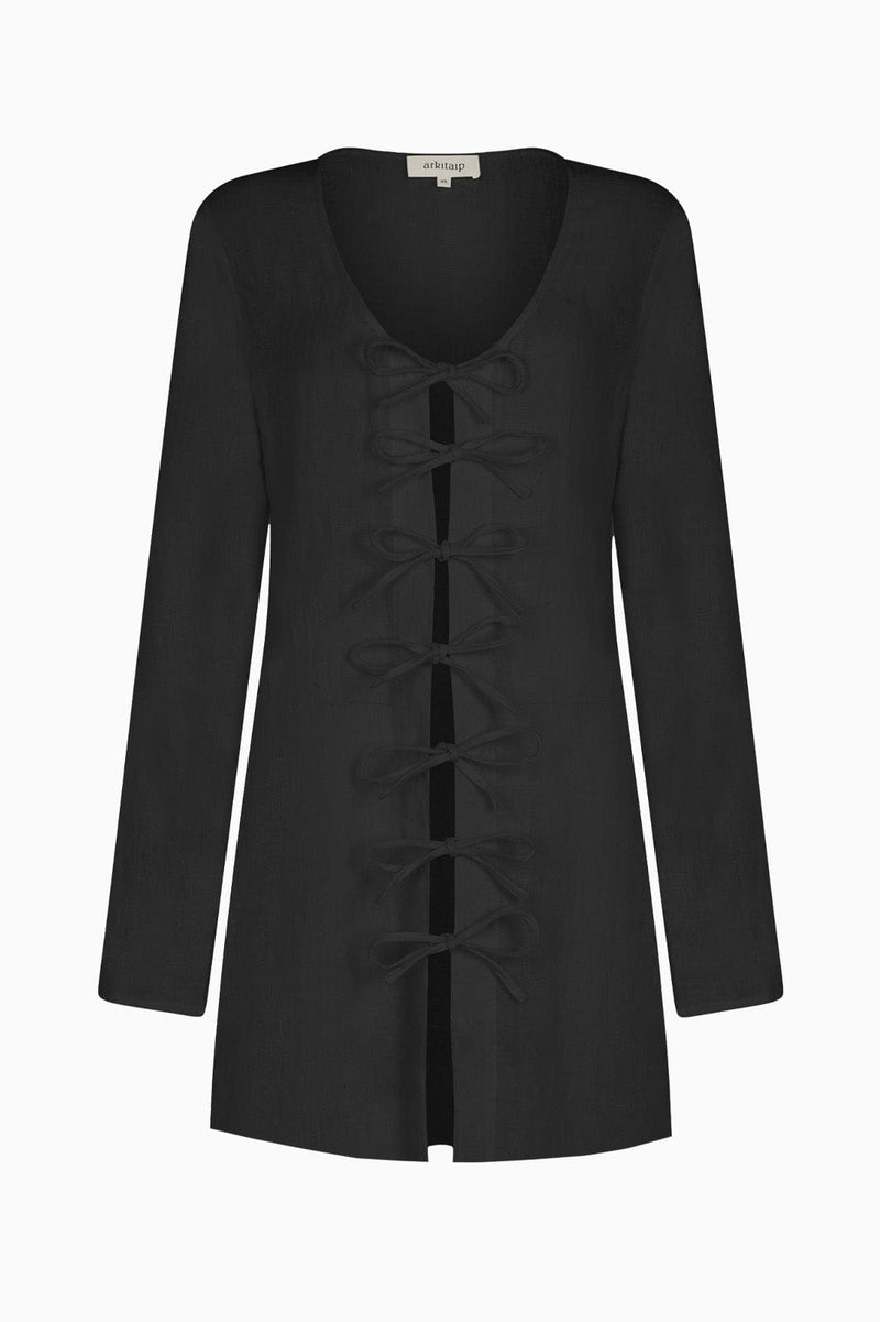 arkitaip Maxi Dresses The Michi Mini Kaftan in black