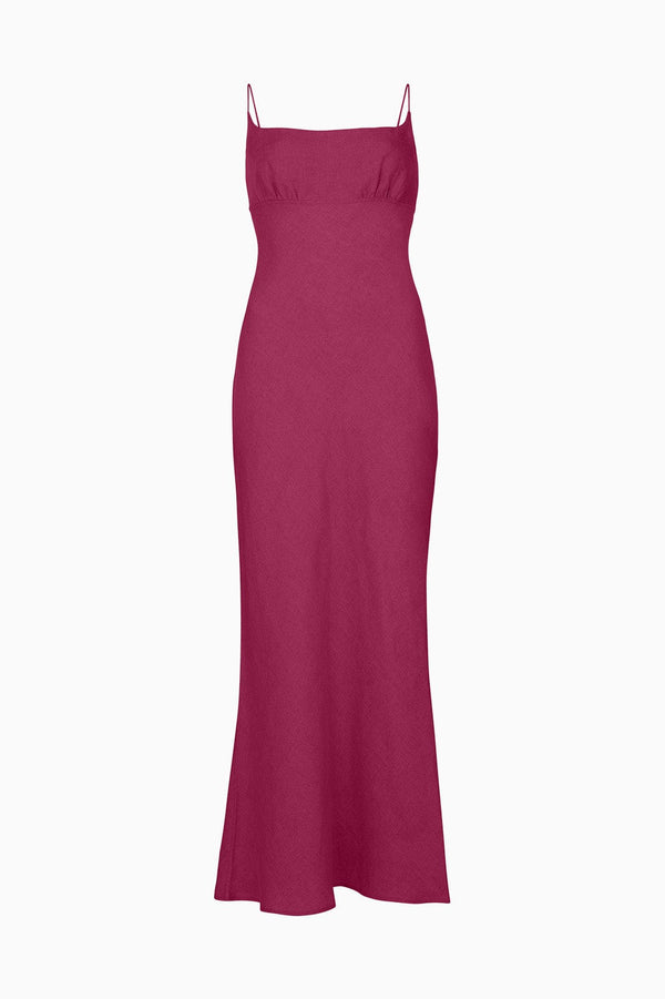 arkitaip Maxi Dresses The Nicola Maxi Slip Dress in berry