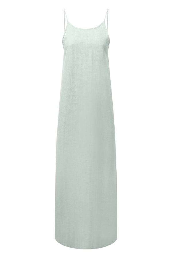 arkitaip Maxi Dresses The Trude Linen Slip Dress in mint