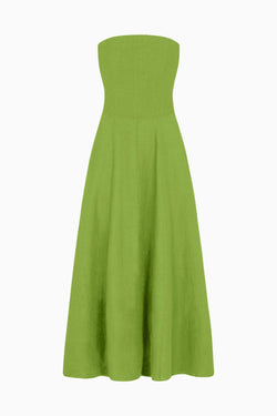 arkitaip Mini Dresses The Chiara Maxi Bandeau Dress in apple green
