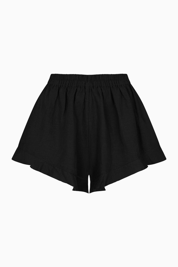 arkitaip Shorts The Paula Ruffled Shorts in black