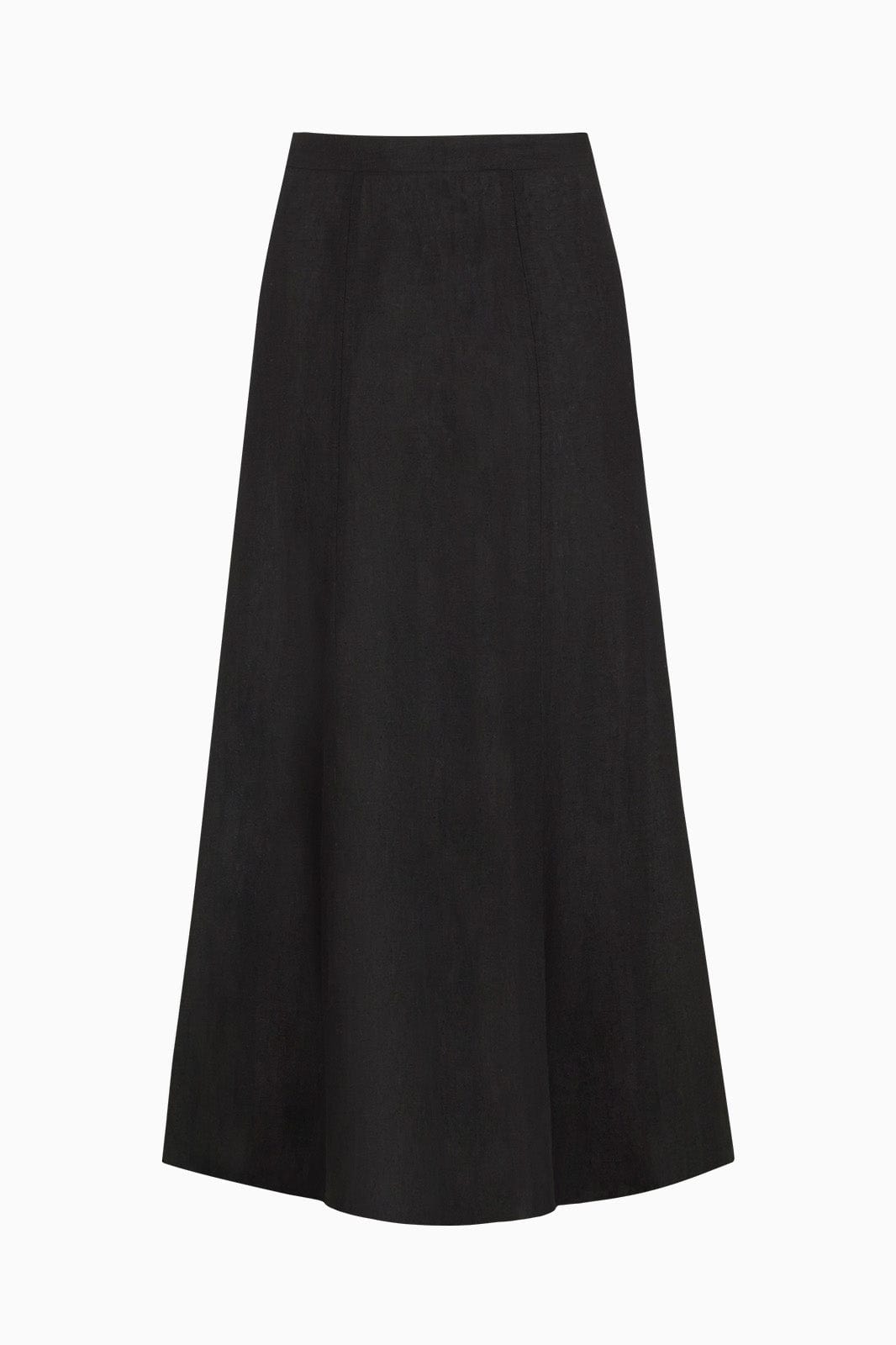 The Arabella Bias-Cut Maxi Skirt in black