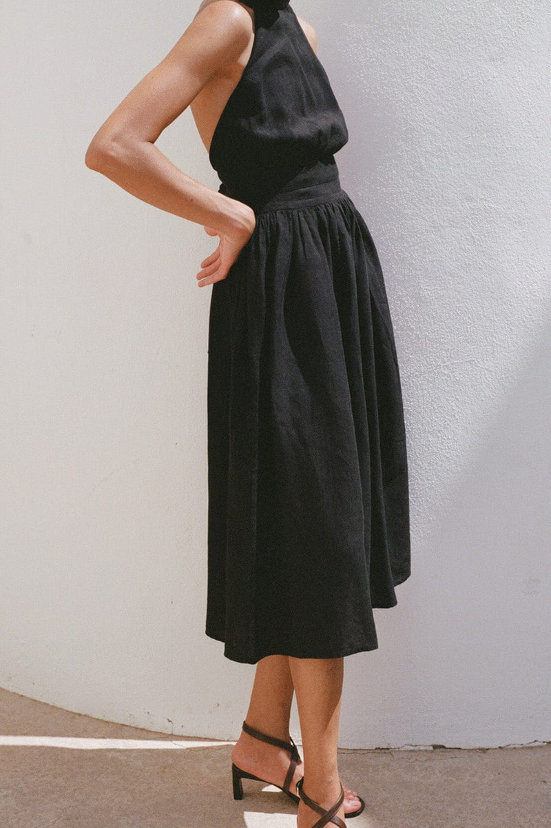 arkitaip Skirts The Paulina Midi Skirt in black