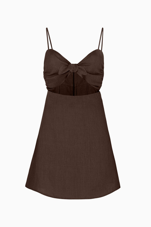 arkitaip The Gabriella Mini Dress in chocolate