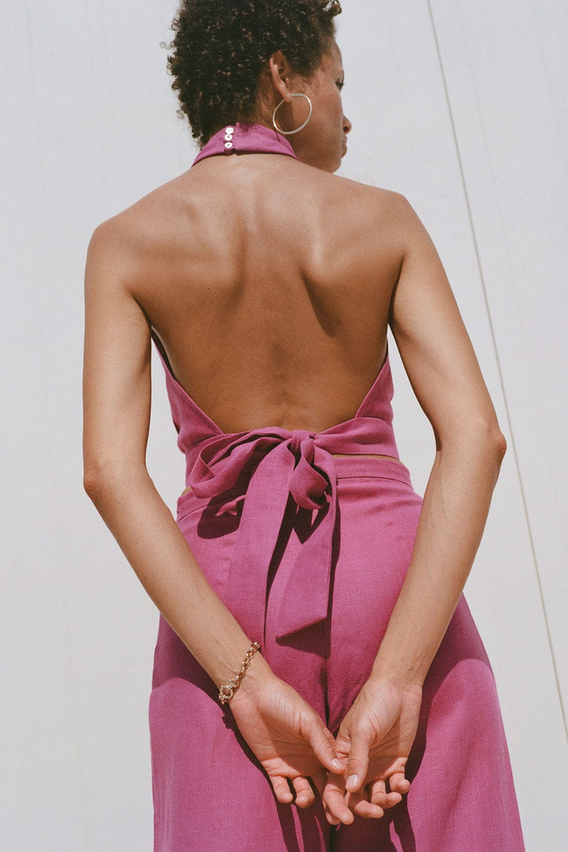 arkitaip The Ronja Halterneck Top in berry