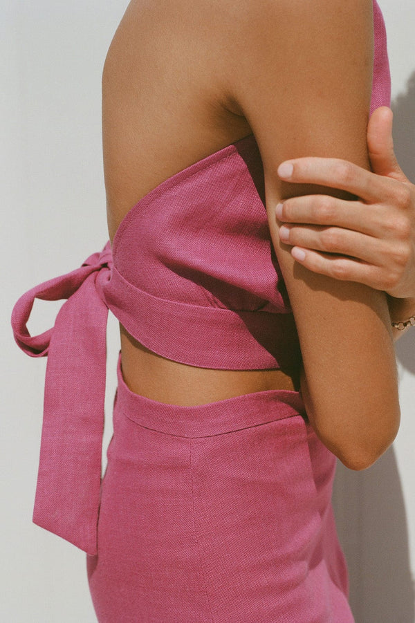 arkitaip The Ronja Halterneck Top in berry