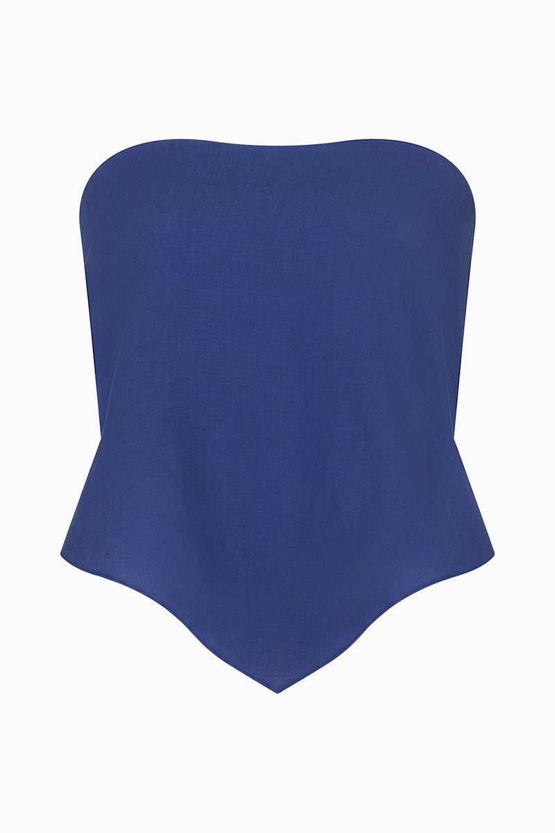 arkitaip Tops The Ida Scarf Top in klein blue