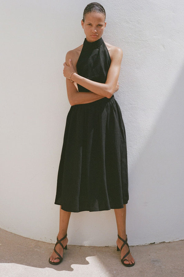 arkitaip Tops The Ronja Halterneck Top in black