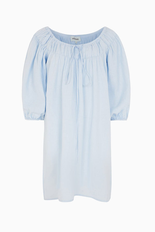 arkitaip Tunics The Malou Mini Kaftan in sky blue