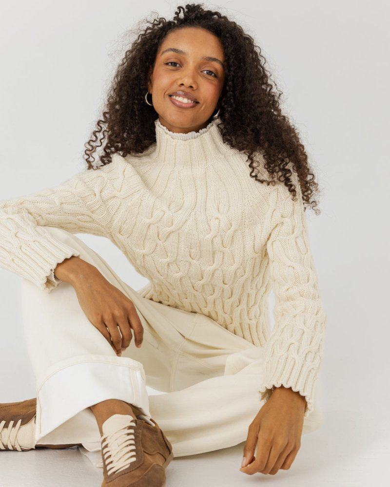 Bangos: Sea Salt Merino Wool Sweater