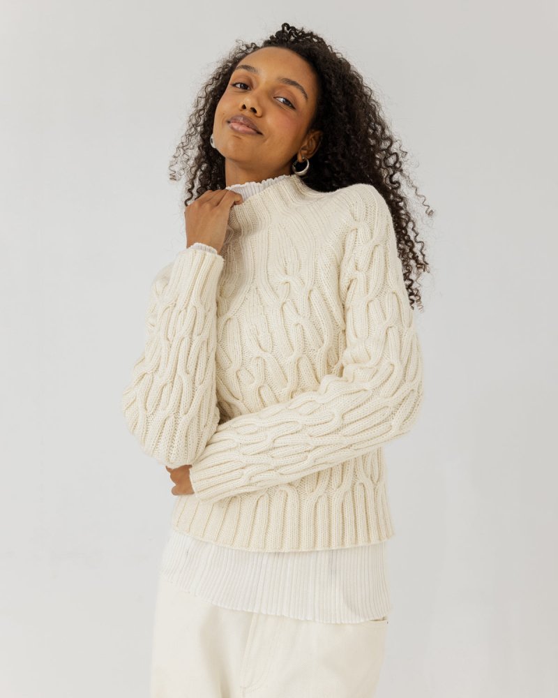 Bangos: Sea Salt Merino Wool Sweater