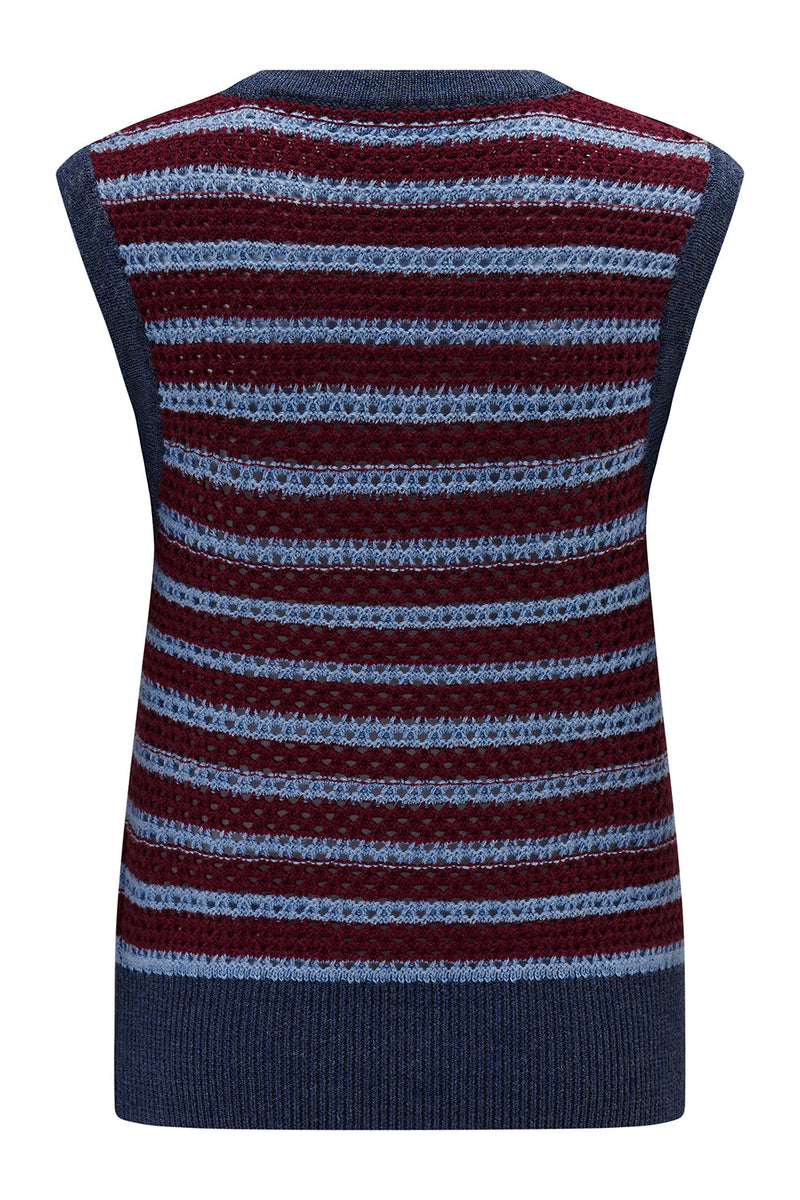 Bennie Wool Vest in Mulberry