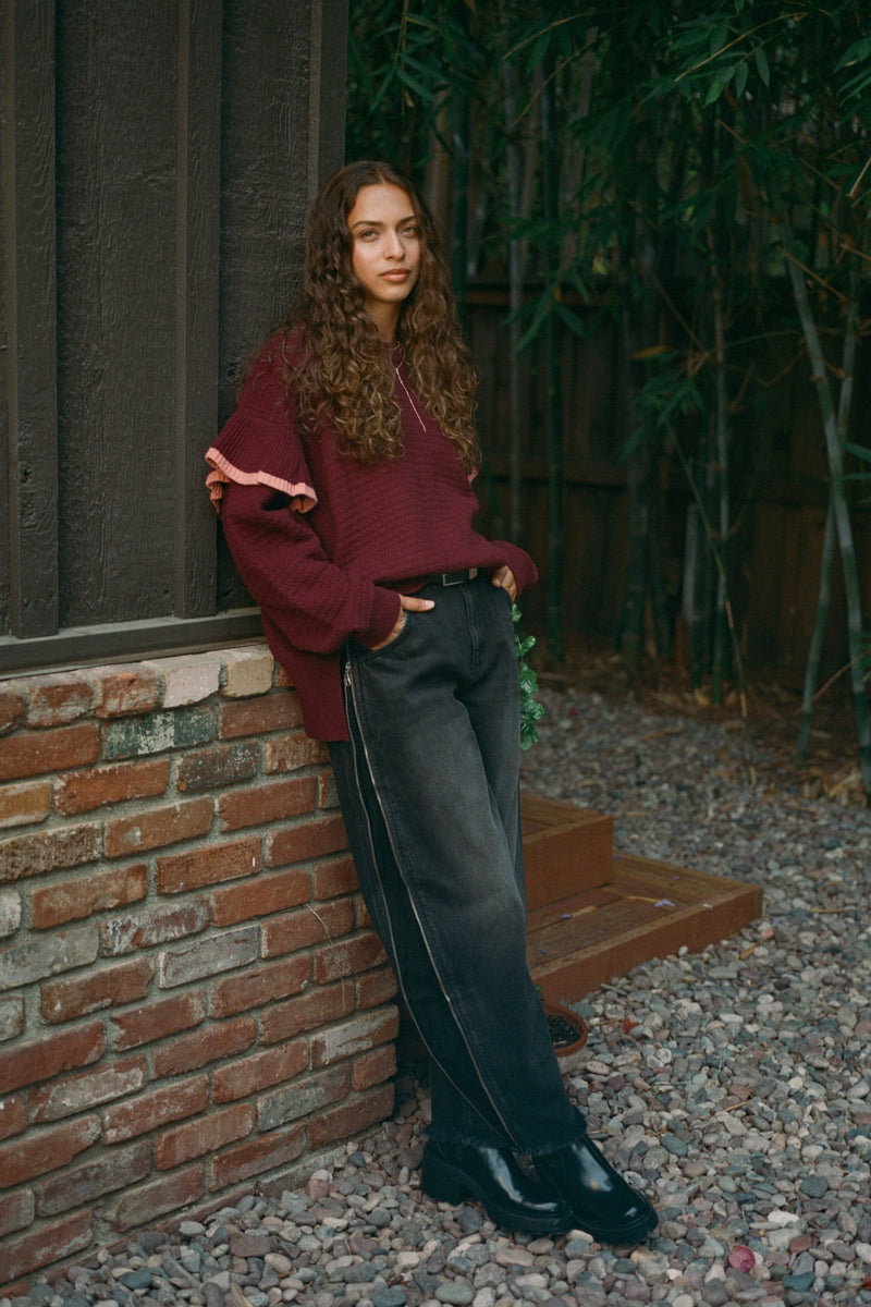 Bo Barrel Leg Zip Jean in Fairbanks