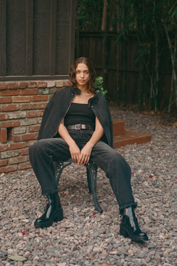Bo Barrel Leg Zip Jean in Fairbanks