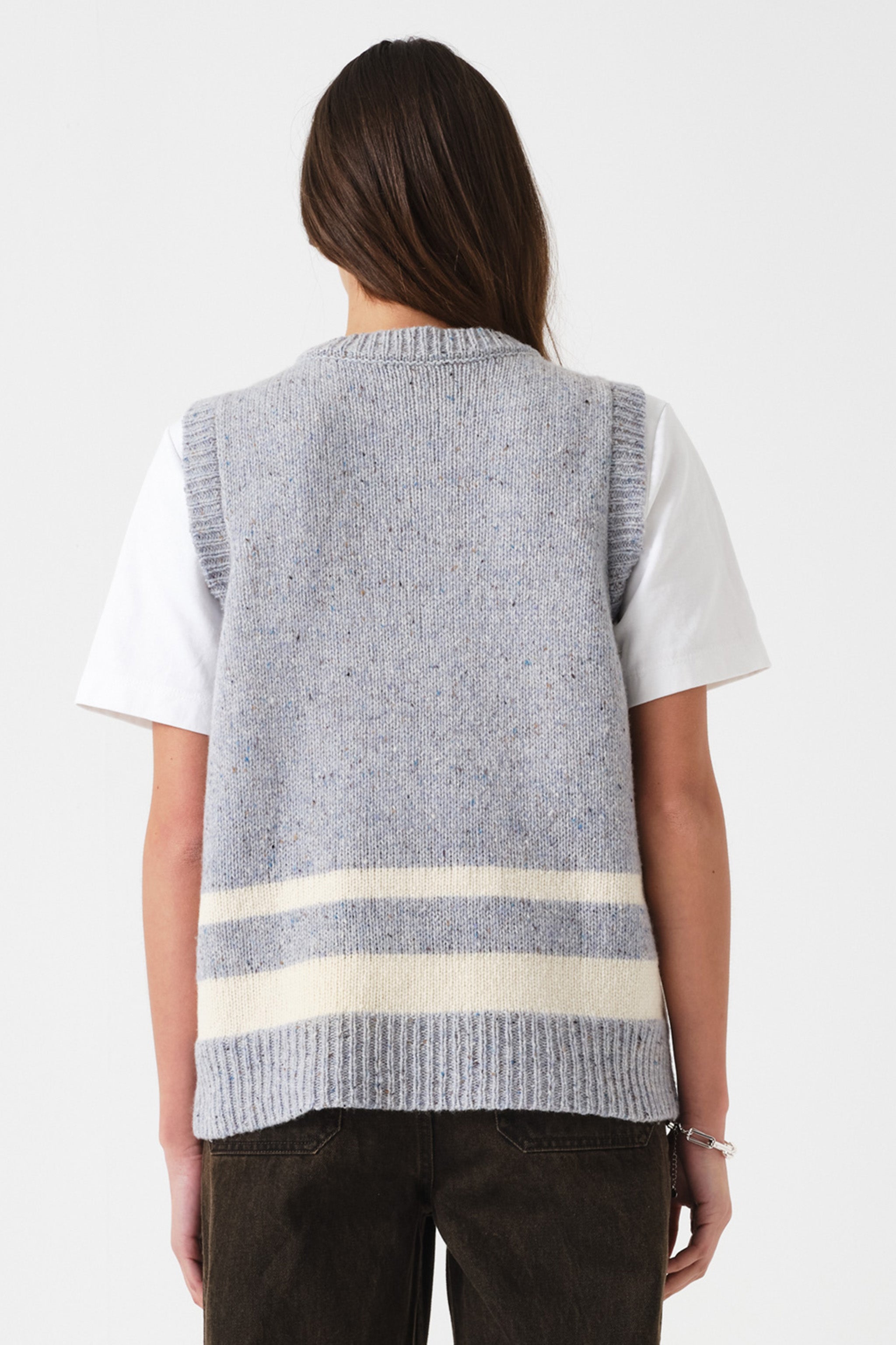 Cassidy Wool Vest in Sky Blue