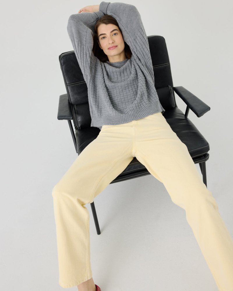Delčia: Fog Grey Merino Wool Sweater