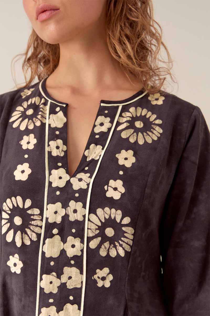 Aimi Hand-Batik Cotton Dress