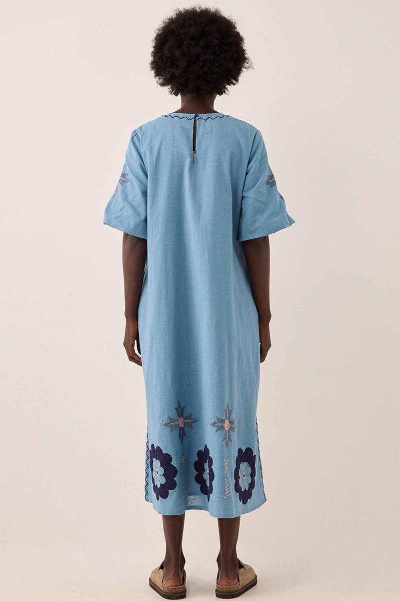 Anyar Applique Placement Embroidery Dress