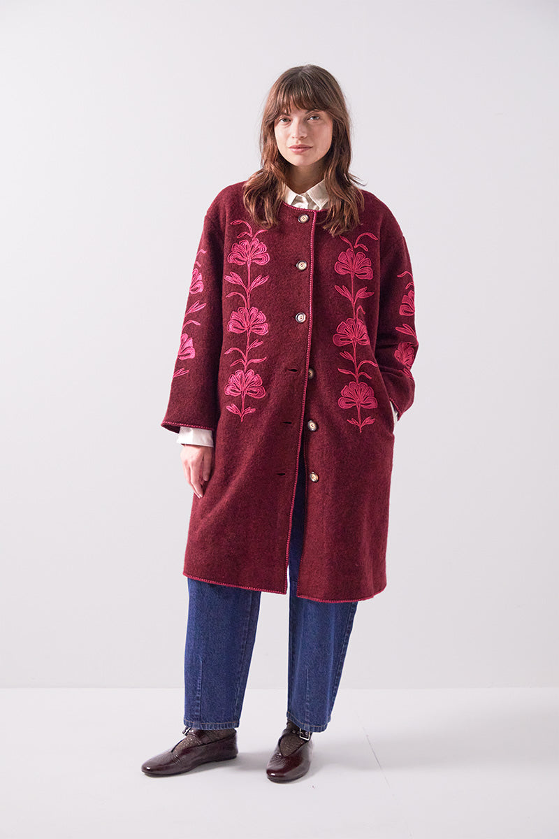 Astrid Wool Embroidered Coat