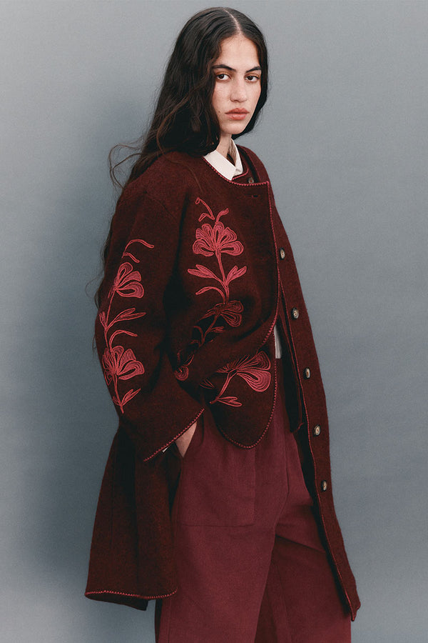 Astrid Wool Embroidered Coat
