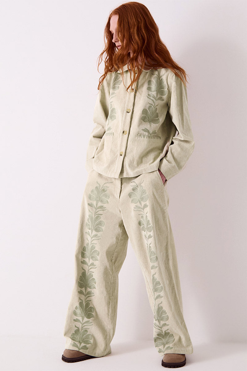 Astrid Cord Embroidered Trouser