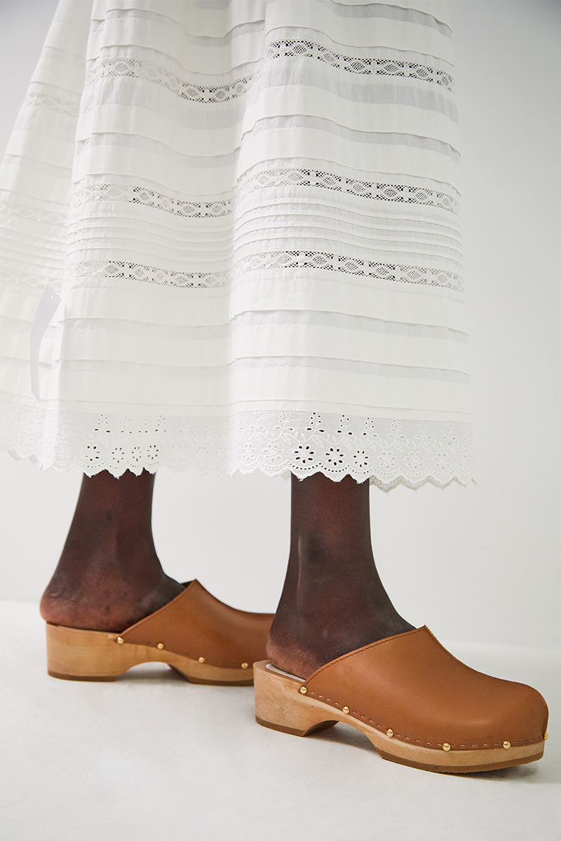 Betsy Cotton Poplin Midi Skirt