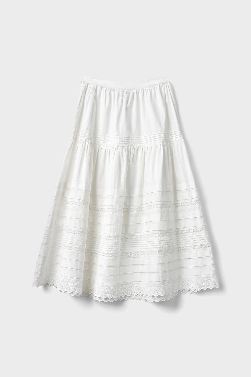 Betsy Cotton Poplin Midi Skirt