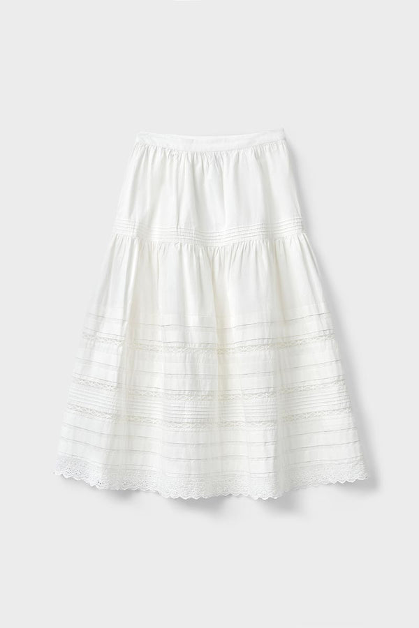 Betsy Cotton Poplin Midi Skirt