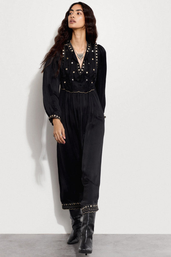 Damia Embroidered Midi Dress