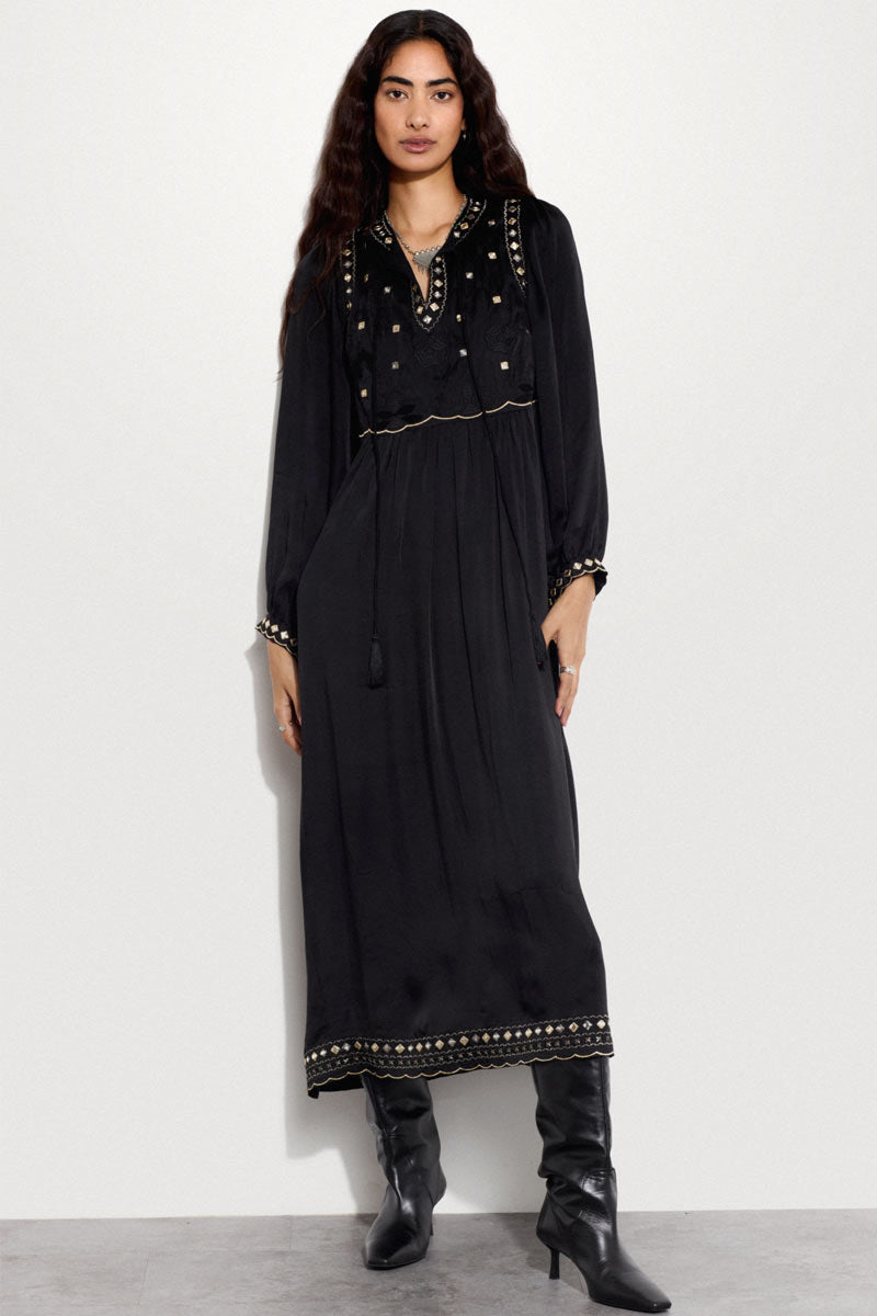 Damia Embroidered Midi Dress