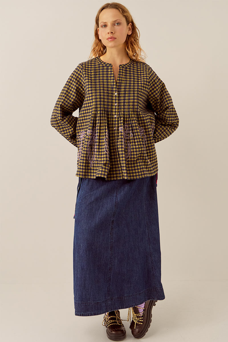Dilly Gingham Cotton Blouse
