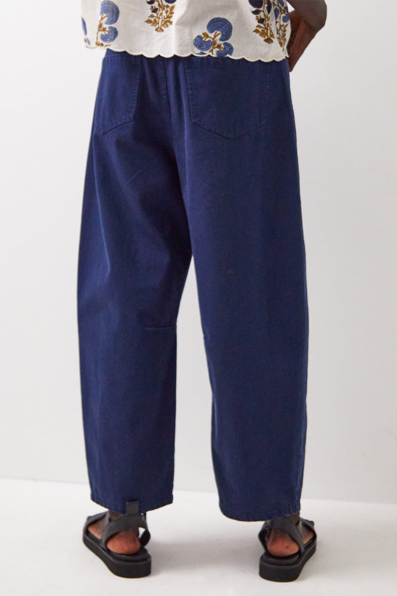 Elodie Cotton Twill Trousers Navy