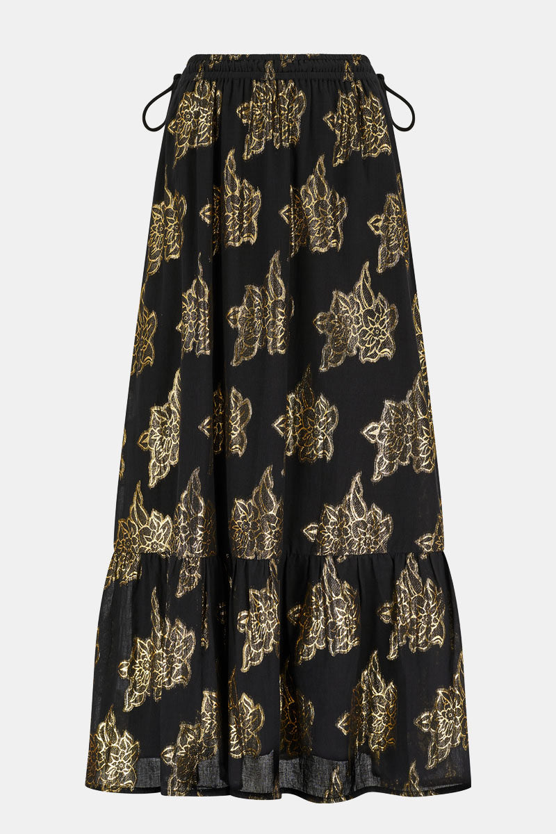 Gwen Gold Jacquard Skirt