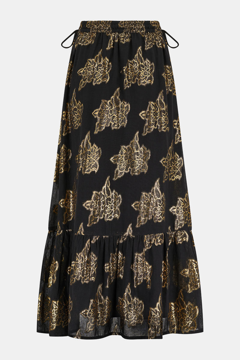 Gwen Gold Jacquard Skirt