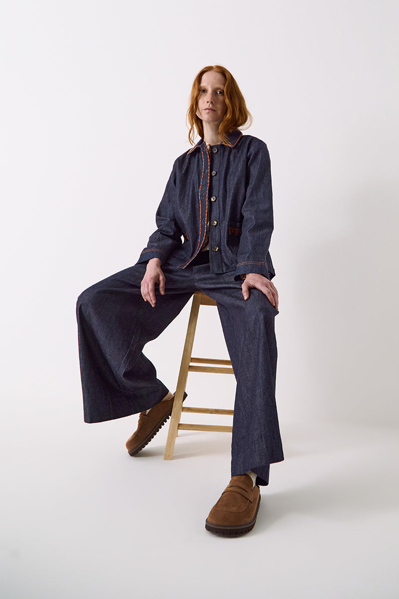 Jayla Denim Embroidered Jacket