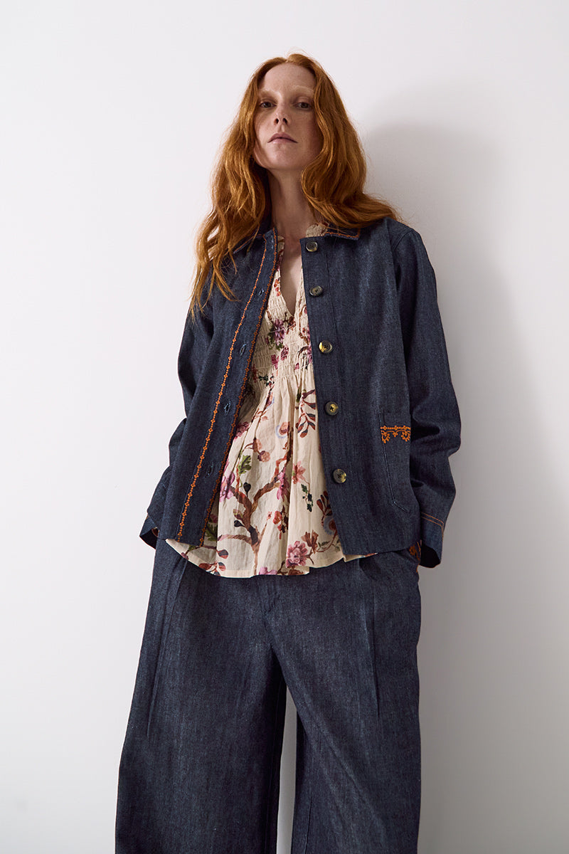 Jayla Denim Embroidered Jacket