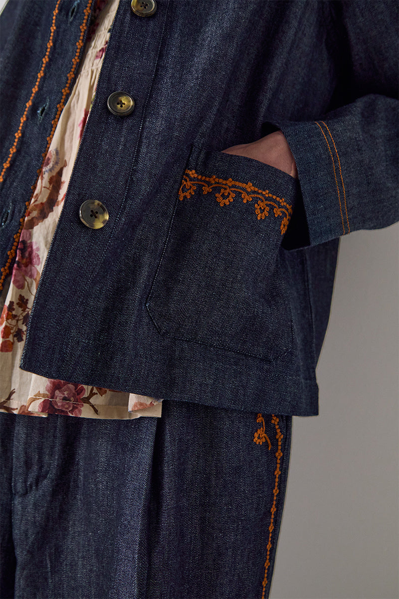 Jayla Denim Embroidered Jacket