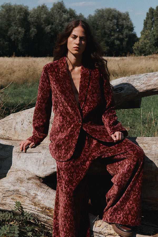 Jude Velvet Printed Blazer