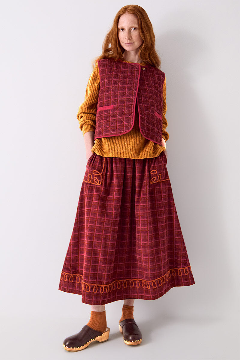 Karina Printed Cord Skirt