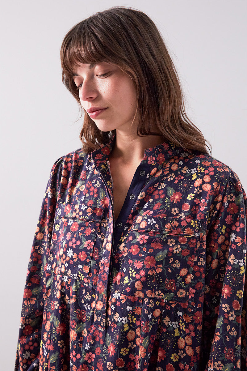 Mariel Floral Print Cotton Dress