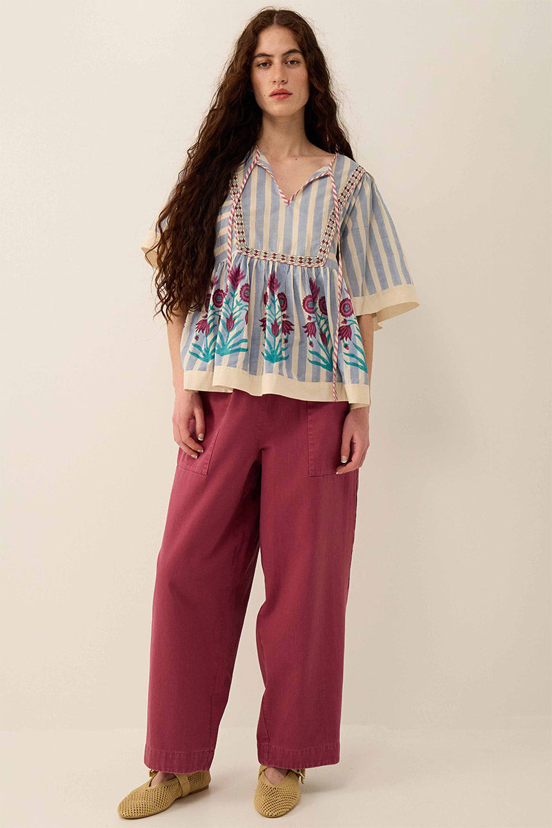 Rylea Printed Cotton Top