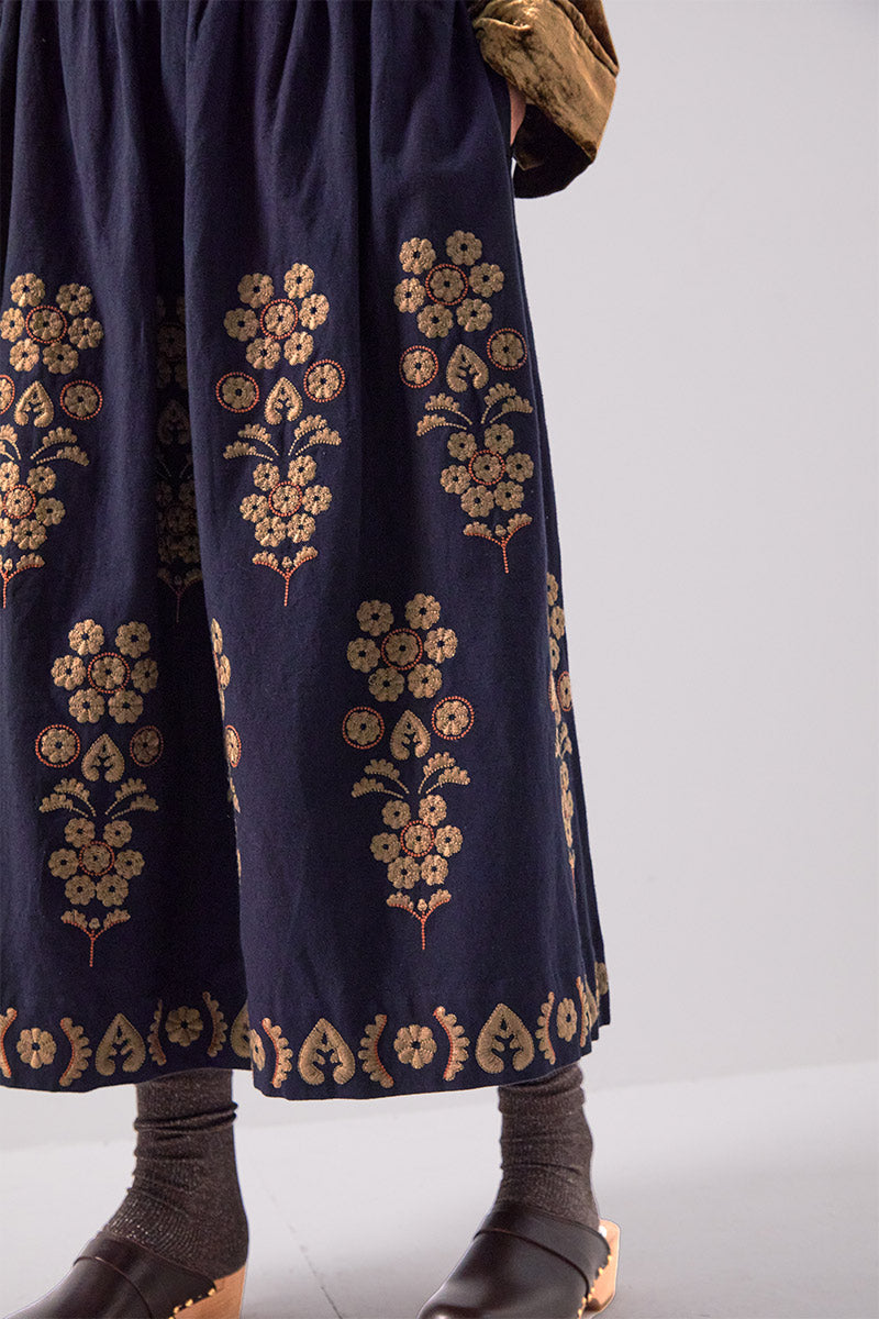 Sophia Embroidered Floral Midi Skirt