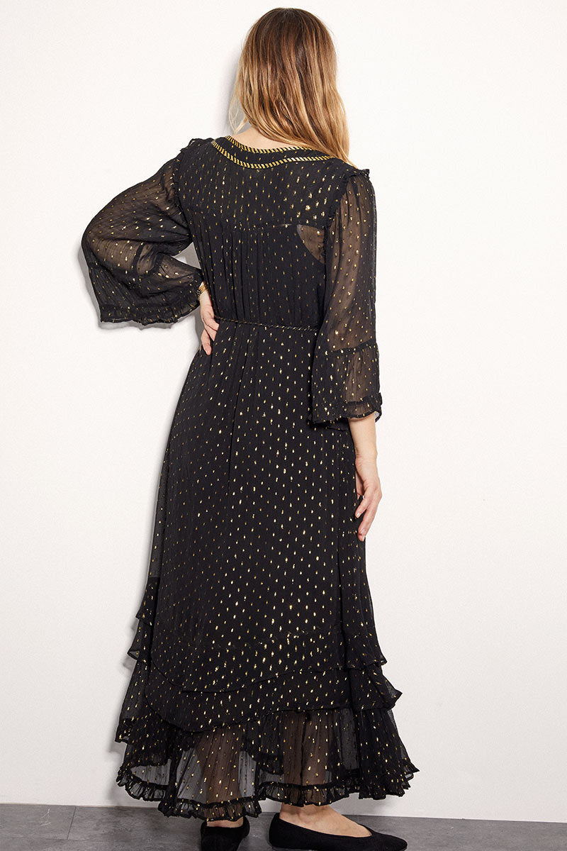 Sorcha Gold Spotted Dress