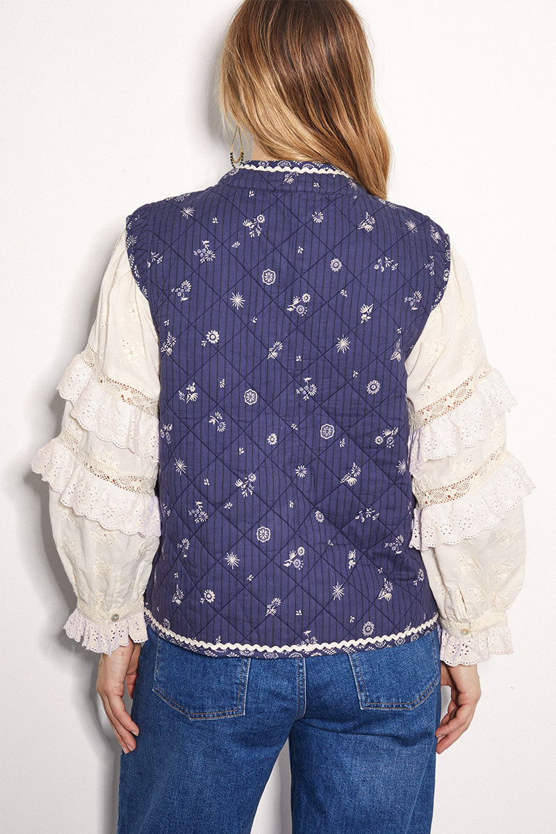 Sumitra Navy Gilet